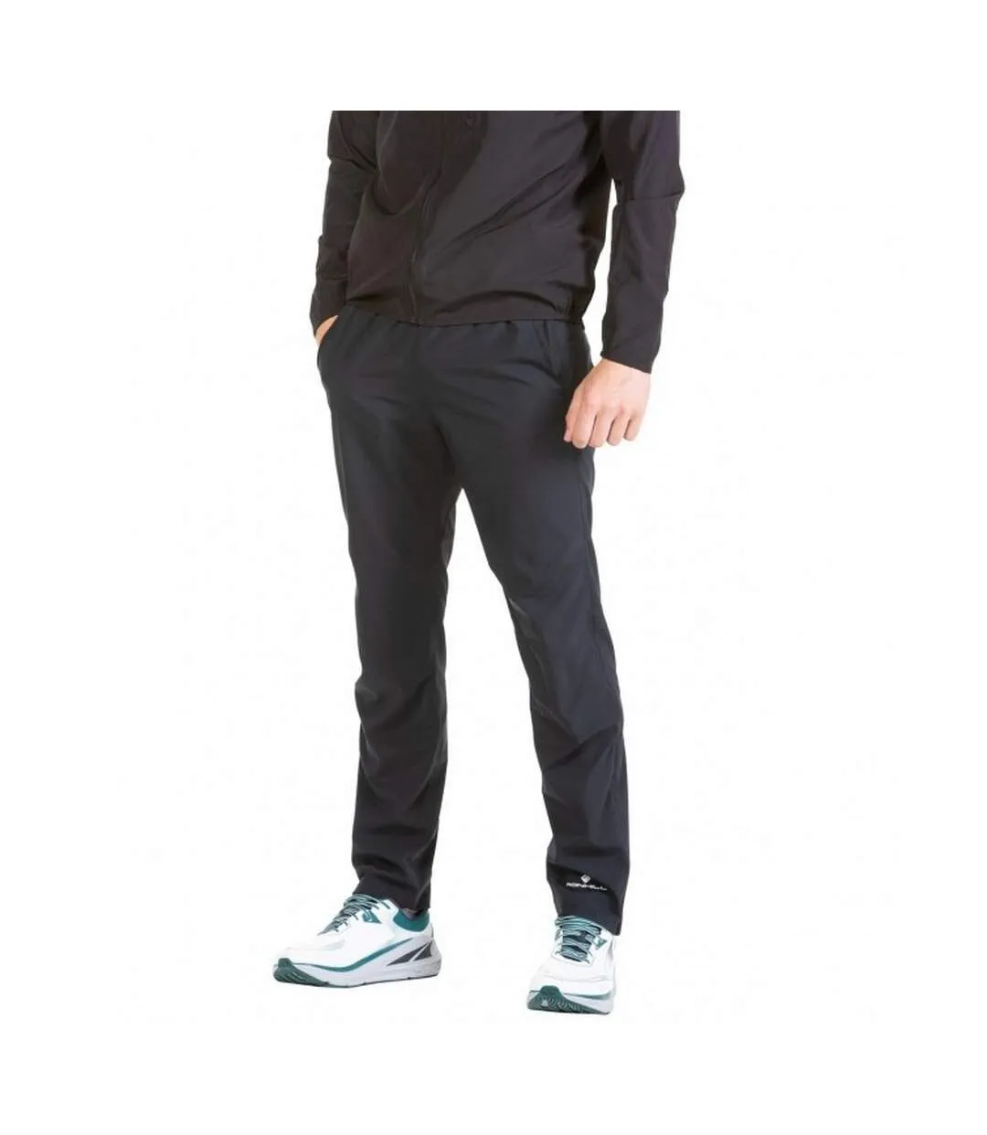 Mens training tracksuit bottoms black Ronhill