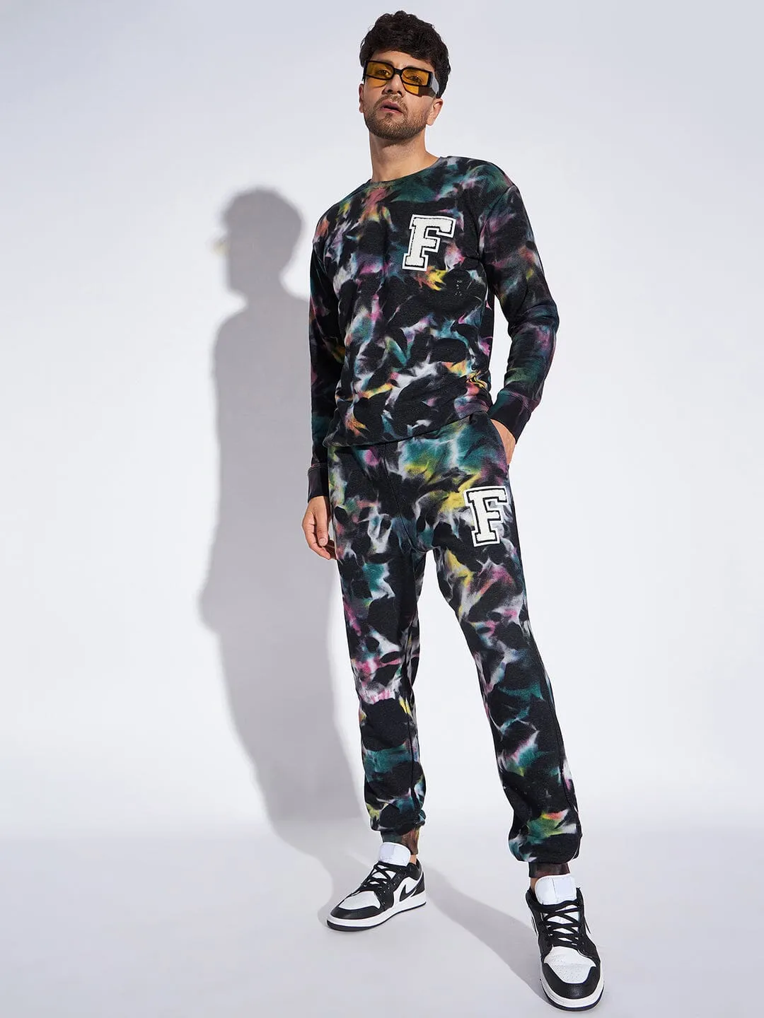 Multicolour Tie Dye Sweatshirt & Jogger Combo Tracksuit