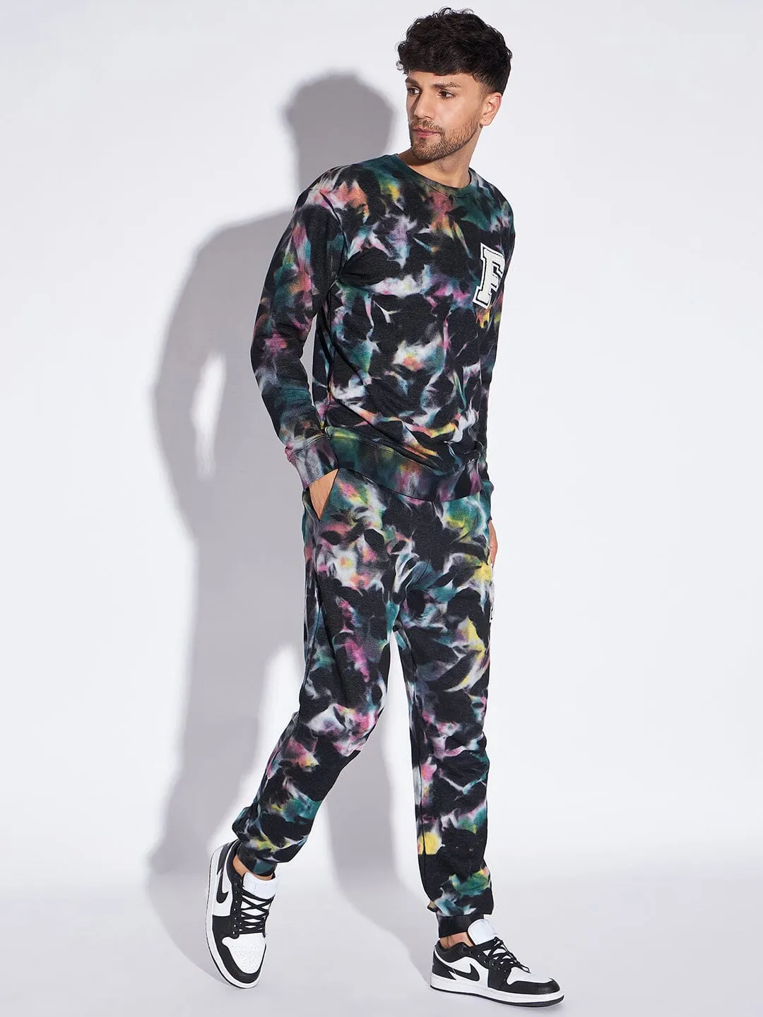 Multicolour Tie Dye Sweatshirt & Jogger Combo Tracksuit