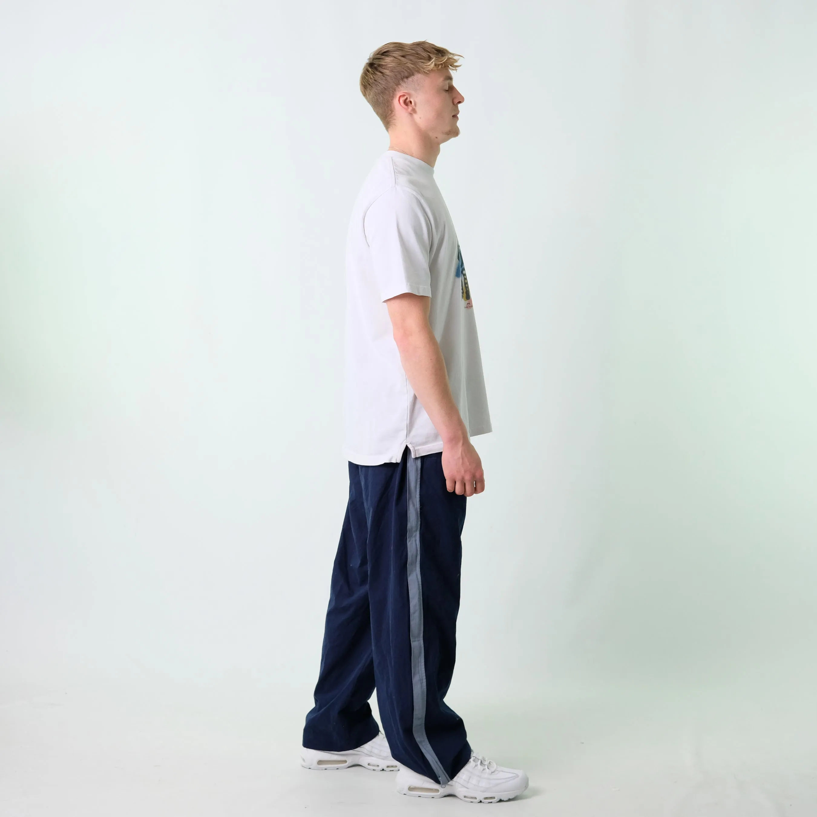 Navy Blue y2ks Nike Tracksuit Bottoms  Baggy Pants (30x30)