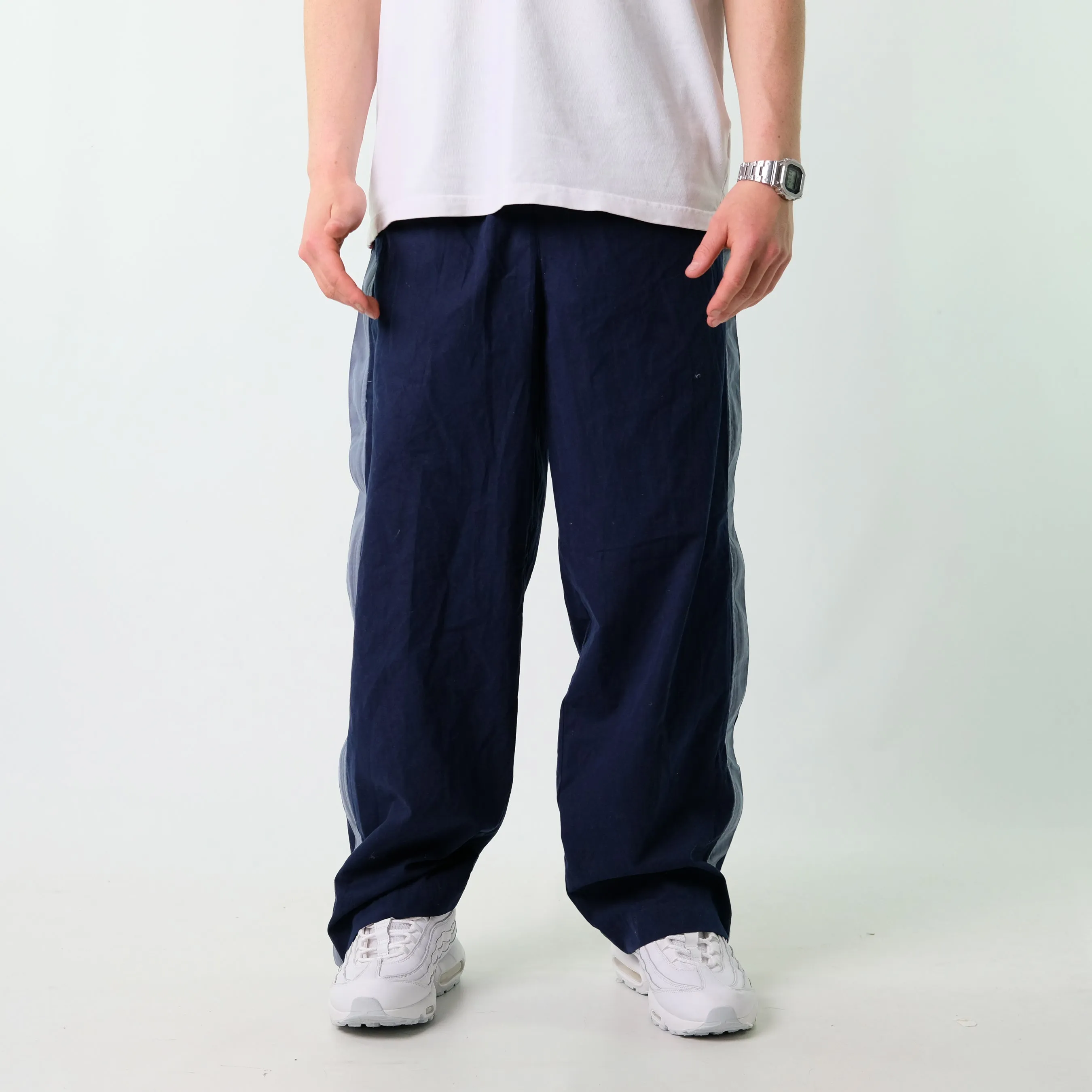 Navy Blue y2ks Nike Tracksuit Bottoms  Baggy Pants (30x30)