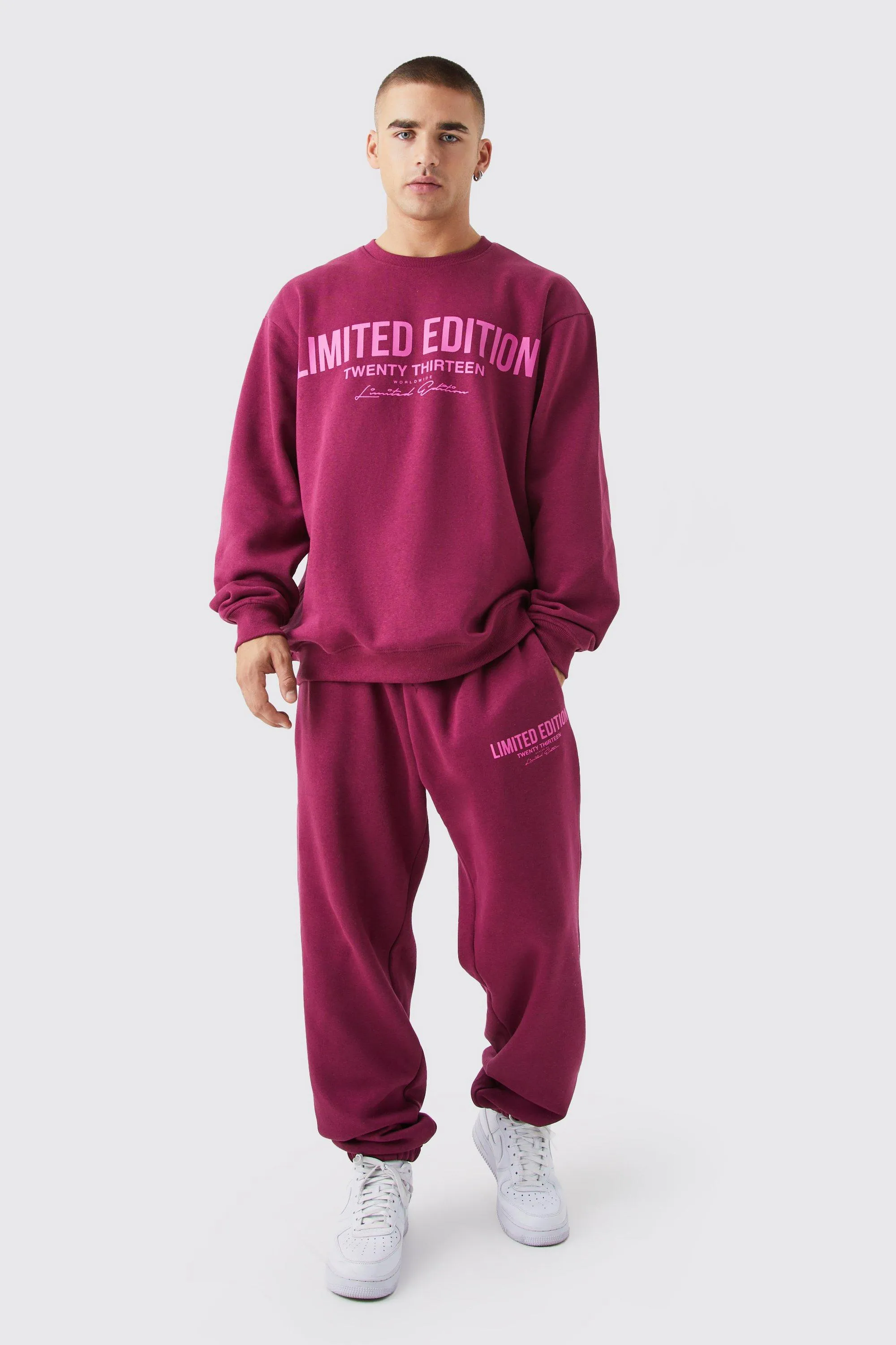 Oversized Limited Edition Sweat Tracksuit | boohooMAN UK