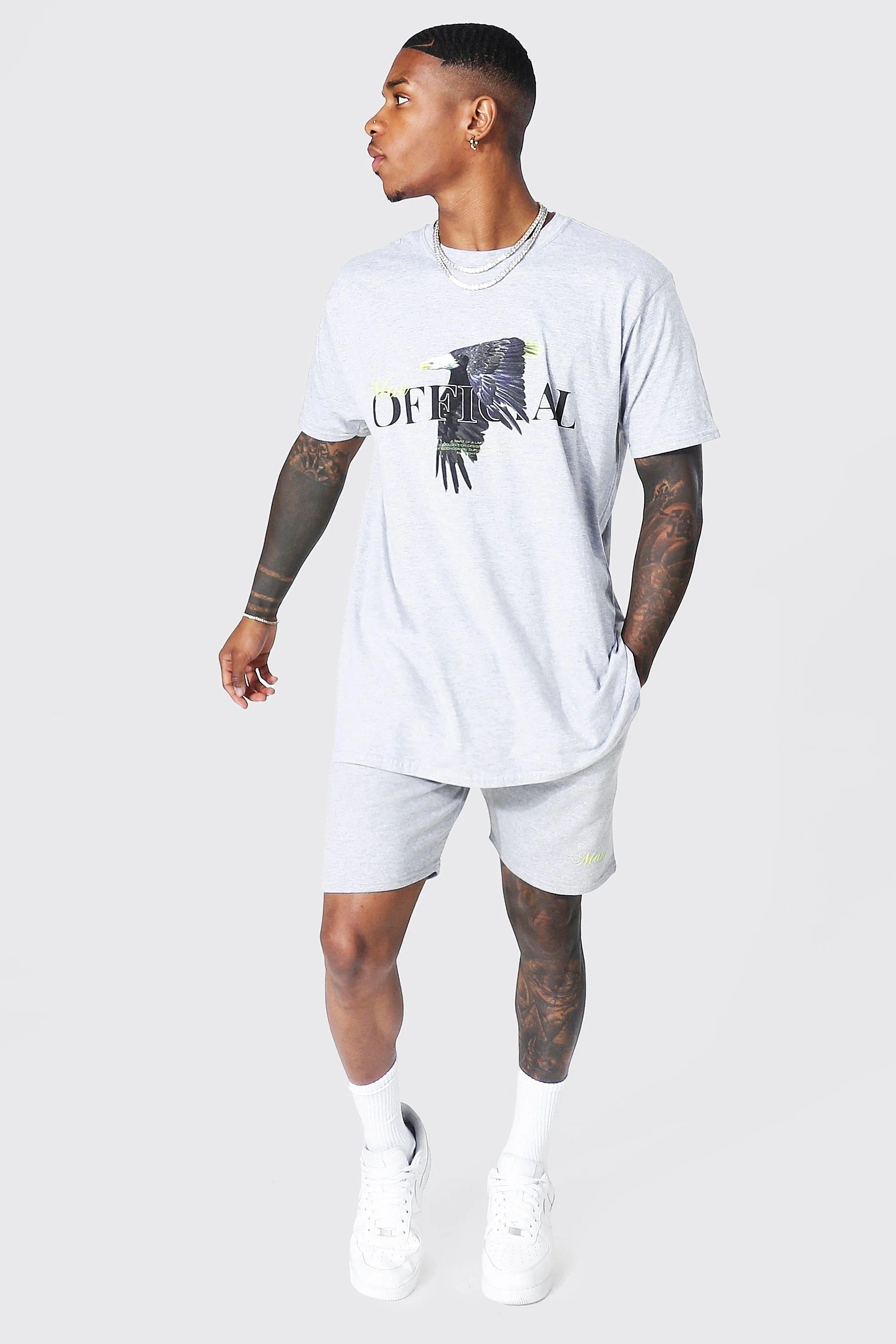 Oversized Man Official Eagle Short Set