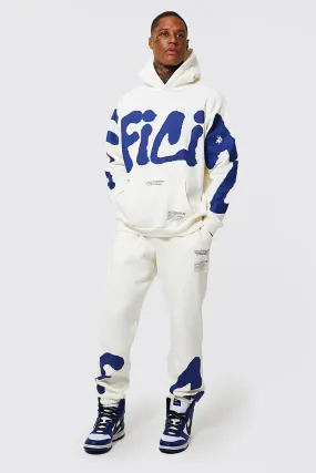 Oversized Official Graffiti Text Tracksuit