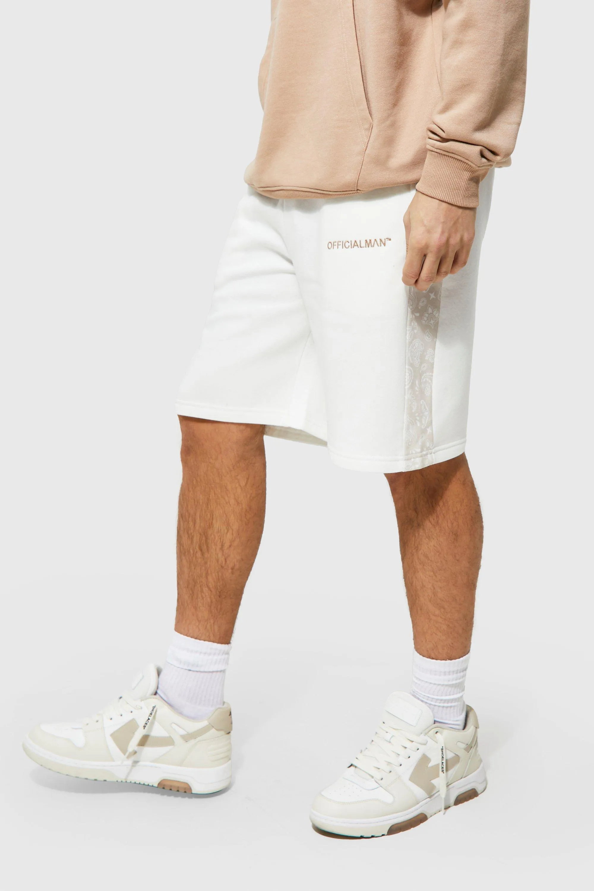 Oversized Official Man Bandana Panel Shorts