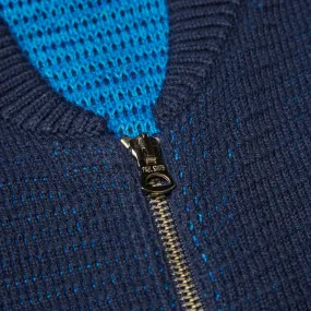 Paul Smith Ribbed Zip CardiganNavy