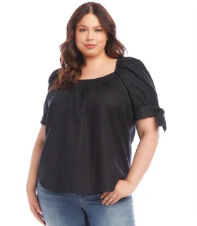 Plus Size Square Neck Top