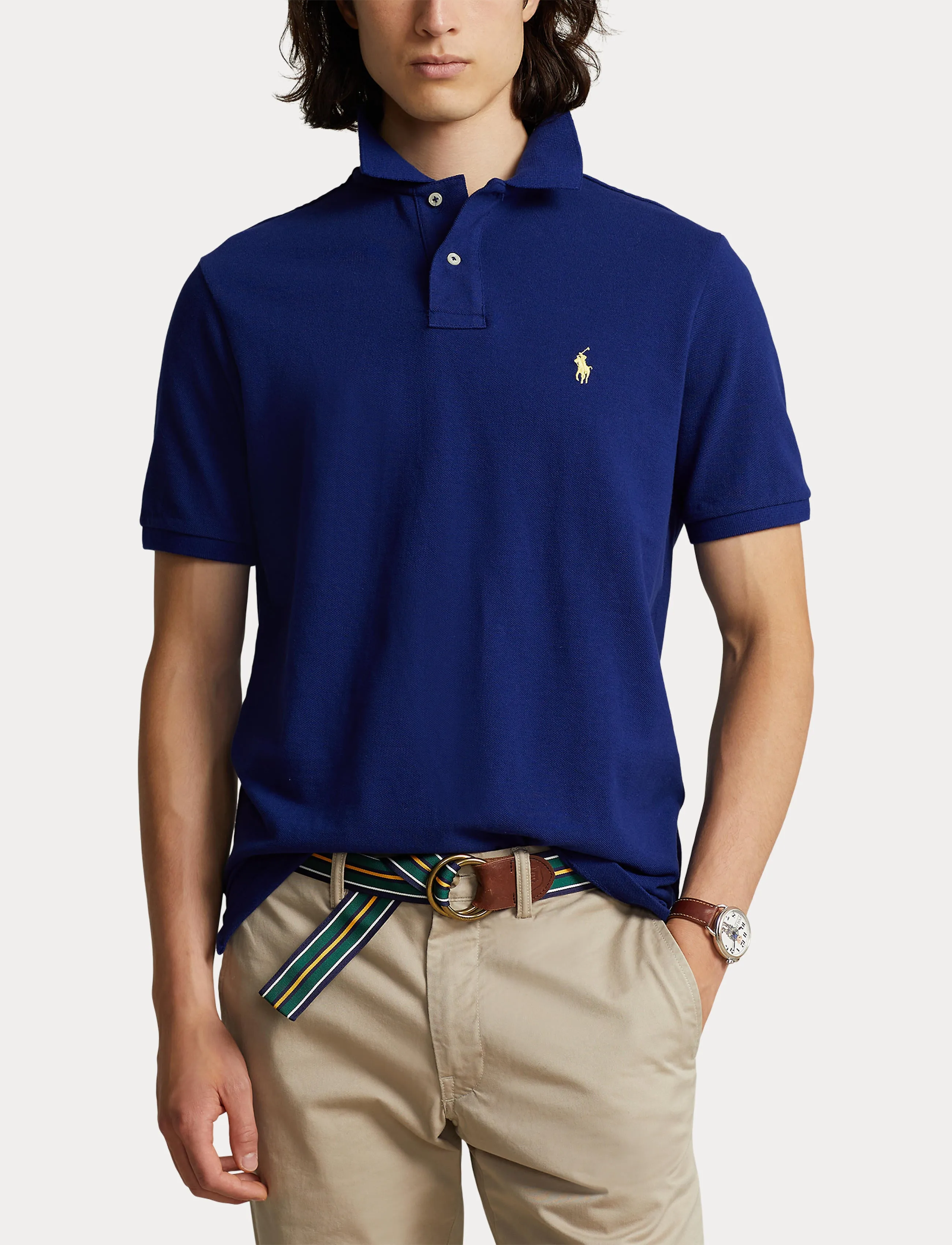 Polo Ralph Lauren Slim Fit Mesh Polo Fall Royal