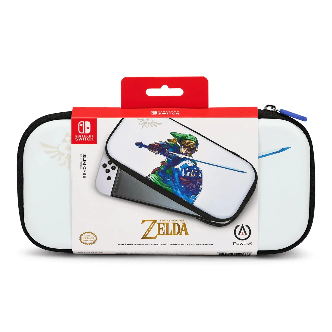 PowerA Slim Case for Nintendo Switch OLED Model, Nintendo Switch or Nintendo Switch Lite Master Sword Defense