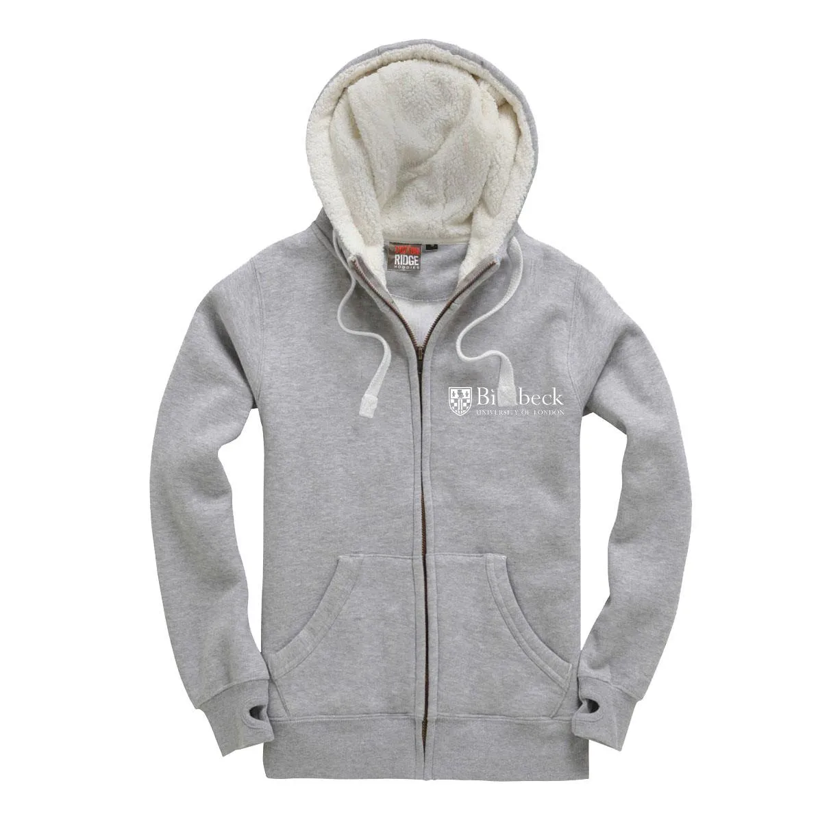 Premium Zipped Sherpa Fleece Hoodie, Birkbeck