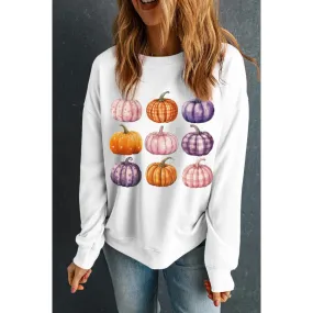 Pumpkin Graphic Long Sleeve Sweatshirt