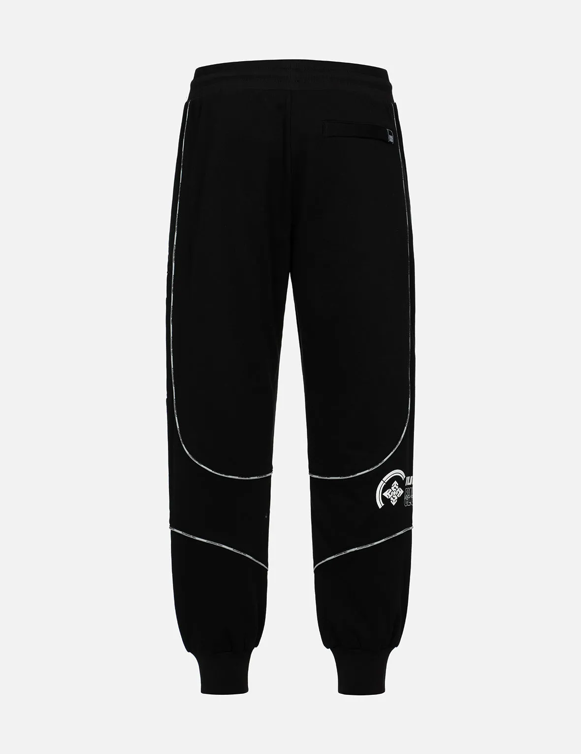 Reflective Strapped and Logo Embossed Regular Fit Sweatpants