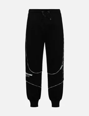 Reflective Strapped and Logo Embossed Regular Fit Sweatpants