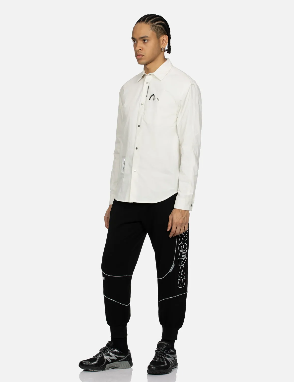 Reflective Strapped and Logo Embossed Regular Fit Sweatpants