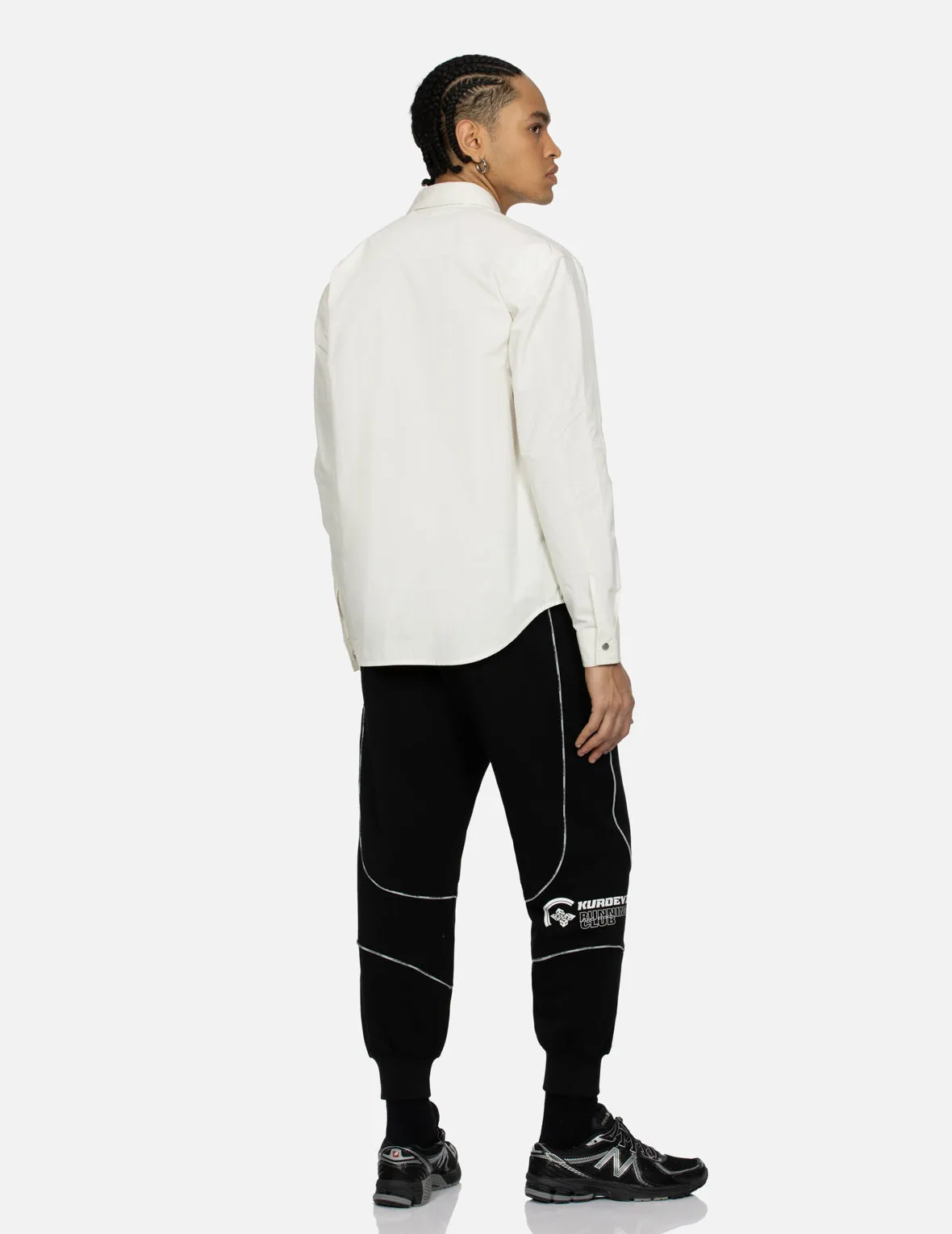 Reflective Strapped and Logo Embossed Regular Fit Sweatpants