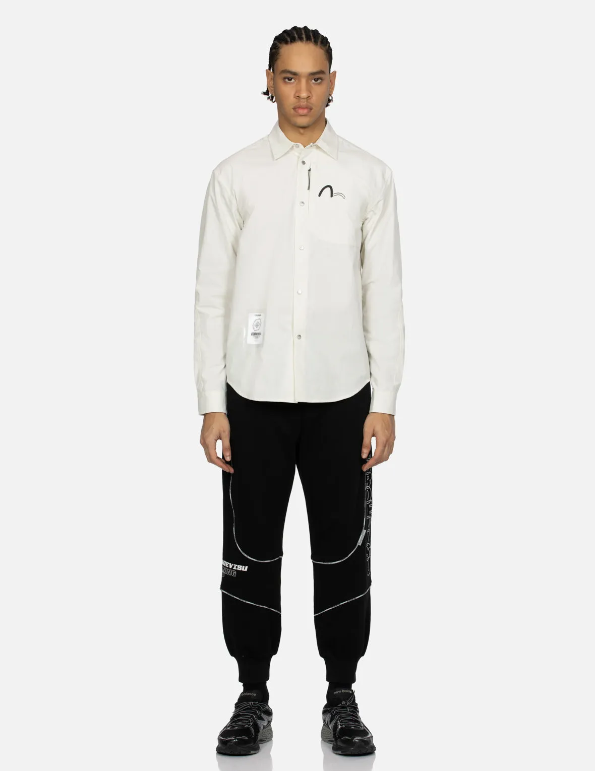 Reflective Strapped and Logo Embossed Regular Fit Sweatpants