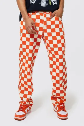 Relaxed Fit Checkerboard Jean 