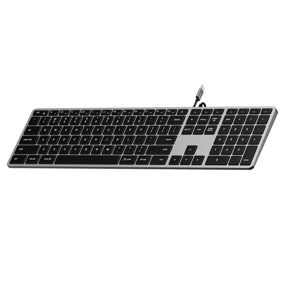 Satechi Slim W3 Wired USB-C Backlit Keyboard (Space Grey)