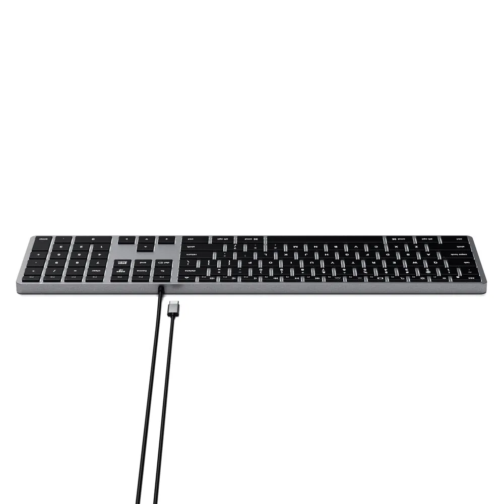 Satechi Slim W3 Wired USB-C Backlit Keyboard (Space Grey)