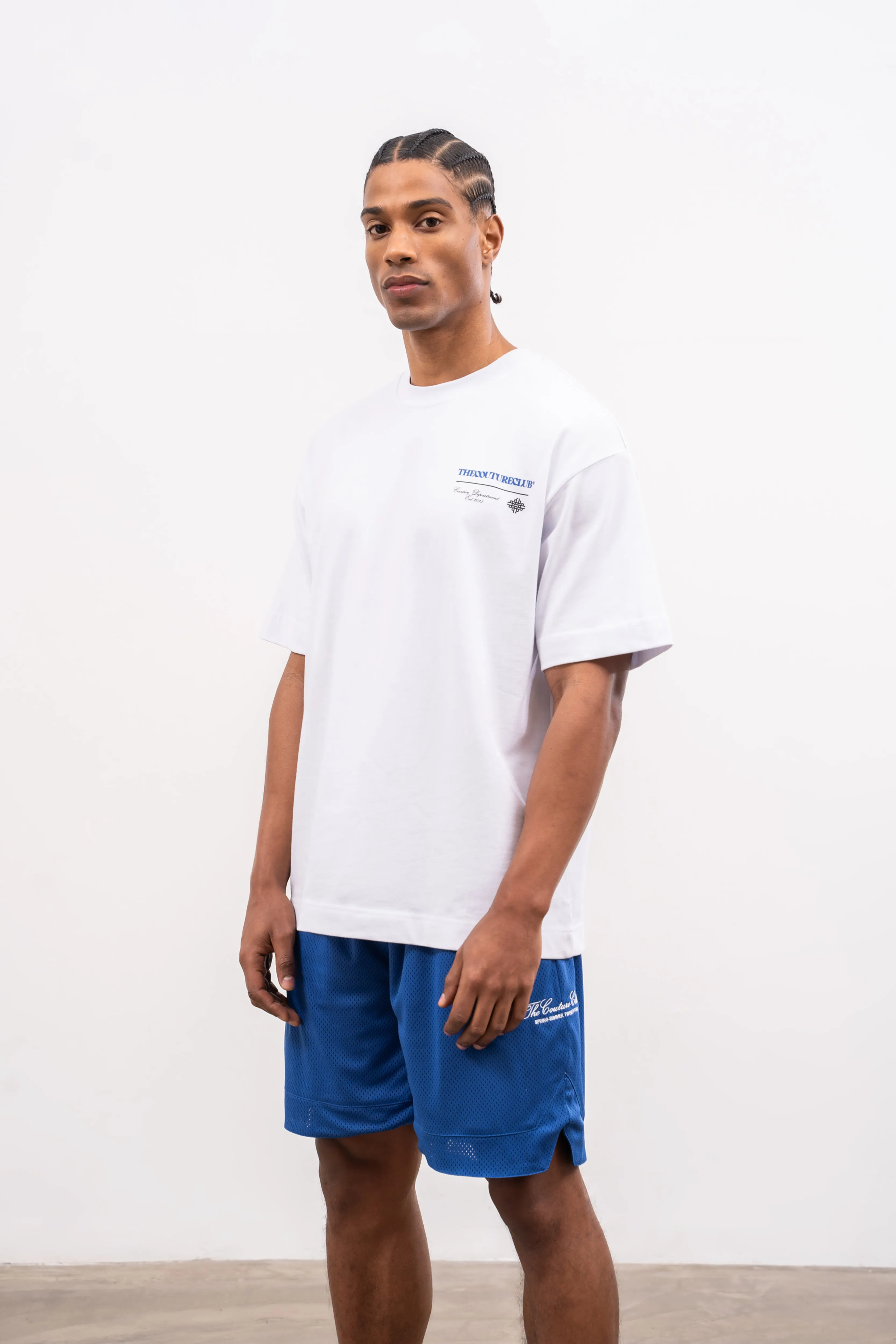 SCRIPT MULTI GRAPHIC T-SHIRT - BLUE