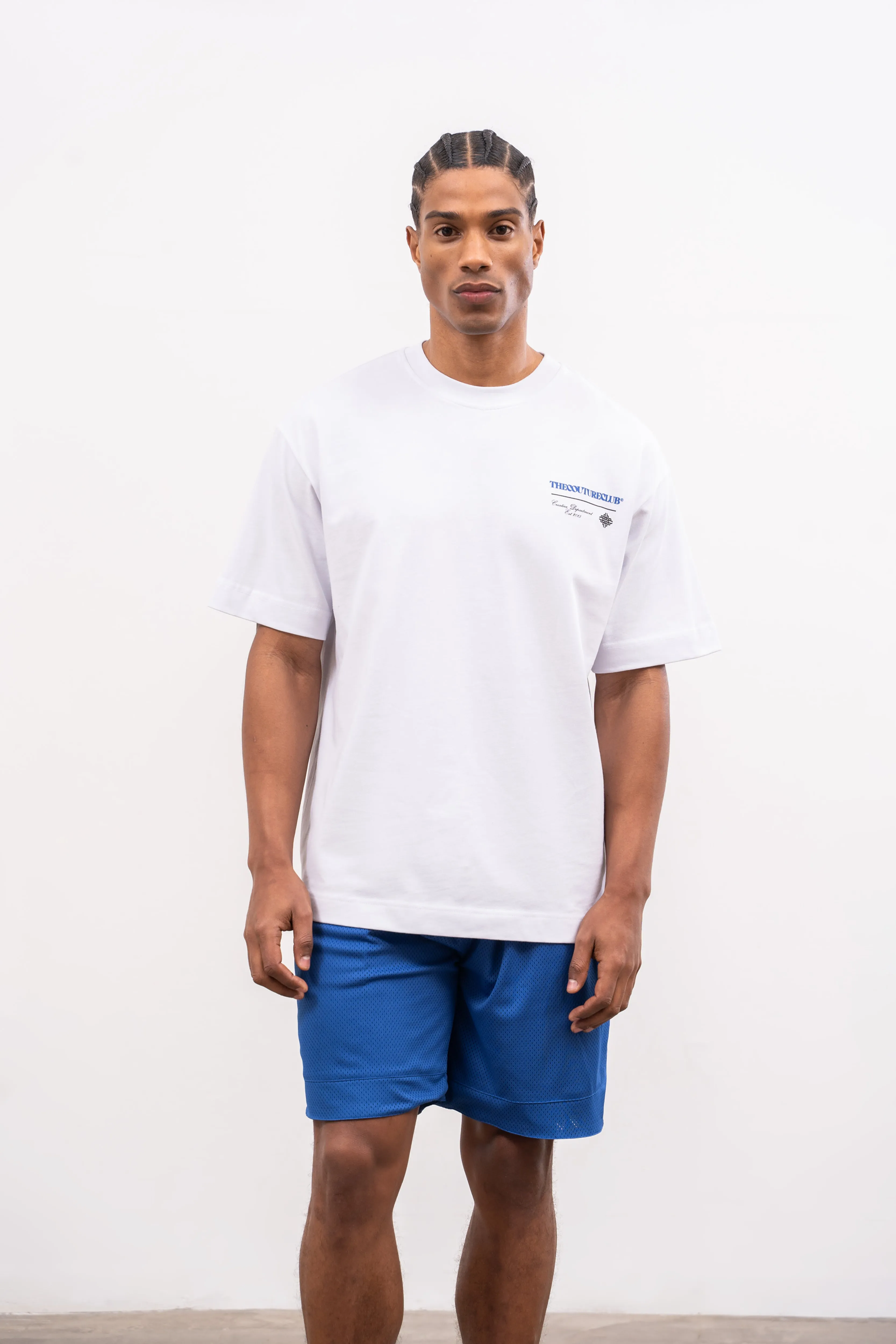 SCRIPT MULTI GRAPHIC T-SHIRT - BLUE