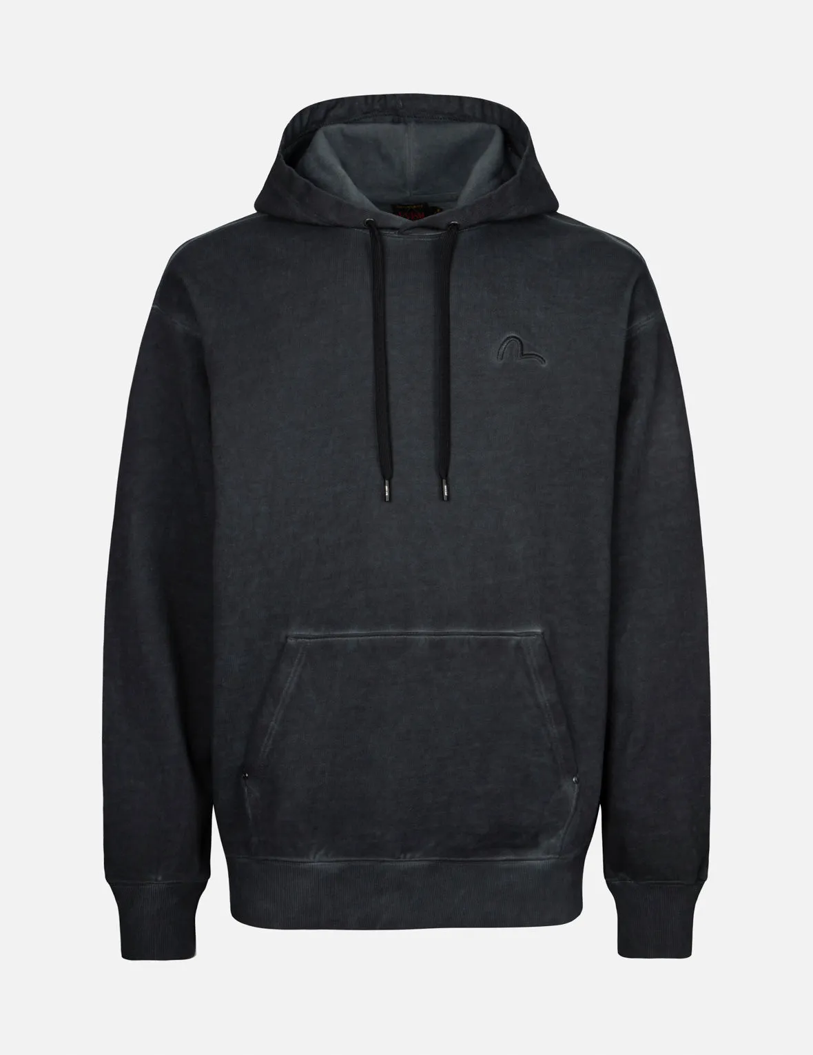 Seagull and Logo Print Relax Fit Hoodie