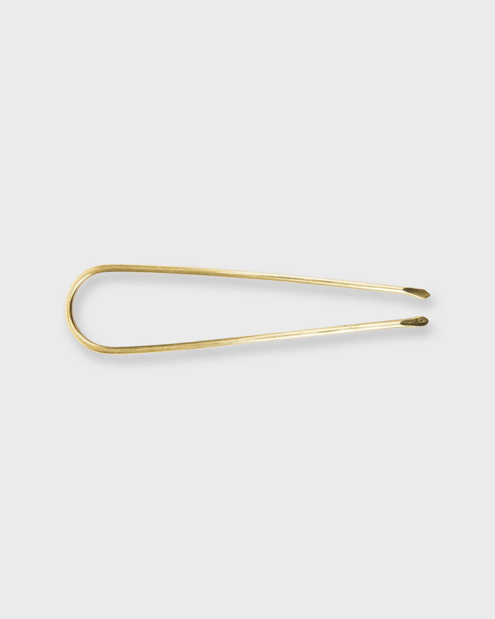 Slim Hair Hook in Brass