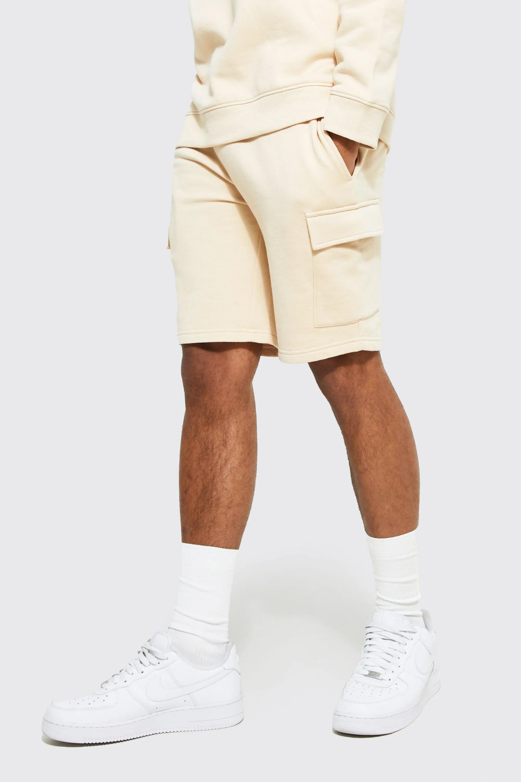 Slim Mid Cargo Jersey Short