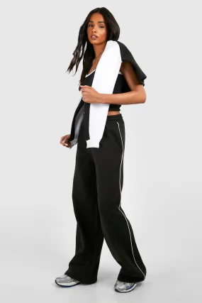 Tall Contrast Binding Wide Leg Tracksuit