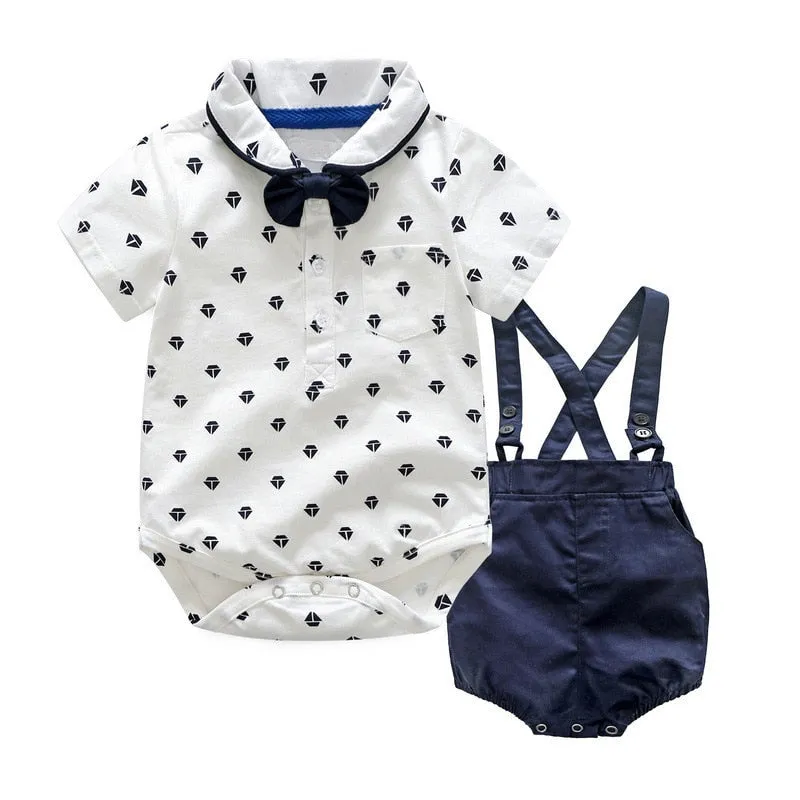 Traje para Niño y Bebe Baby Clothes Autumn Boys Suits New born Gentleman Party Costume Soft Cotton Jumpsuit More Shorts Baptism 