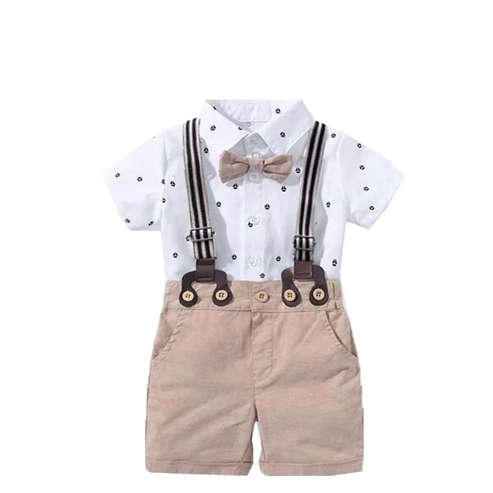 Traje para Niño y Bebe Baby Clothes Autumn Boys Suits New born Gentleman Party Costume Soft Cotton Jumpsuit More Shorts Baptism 