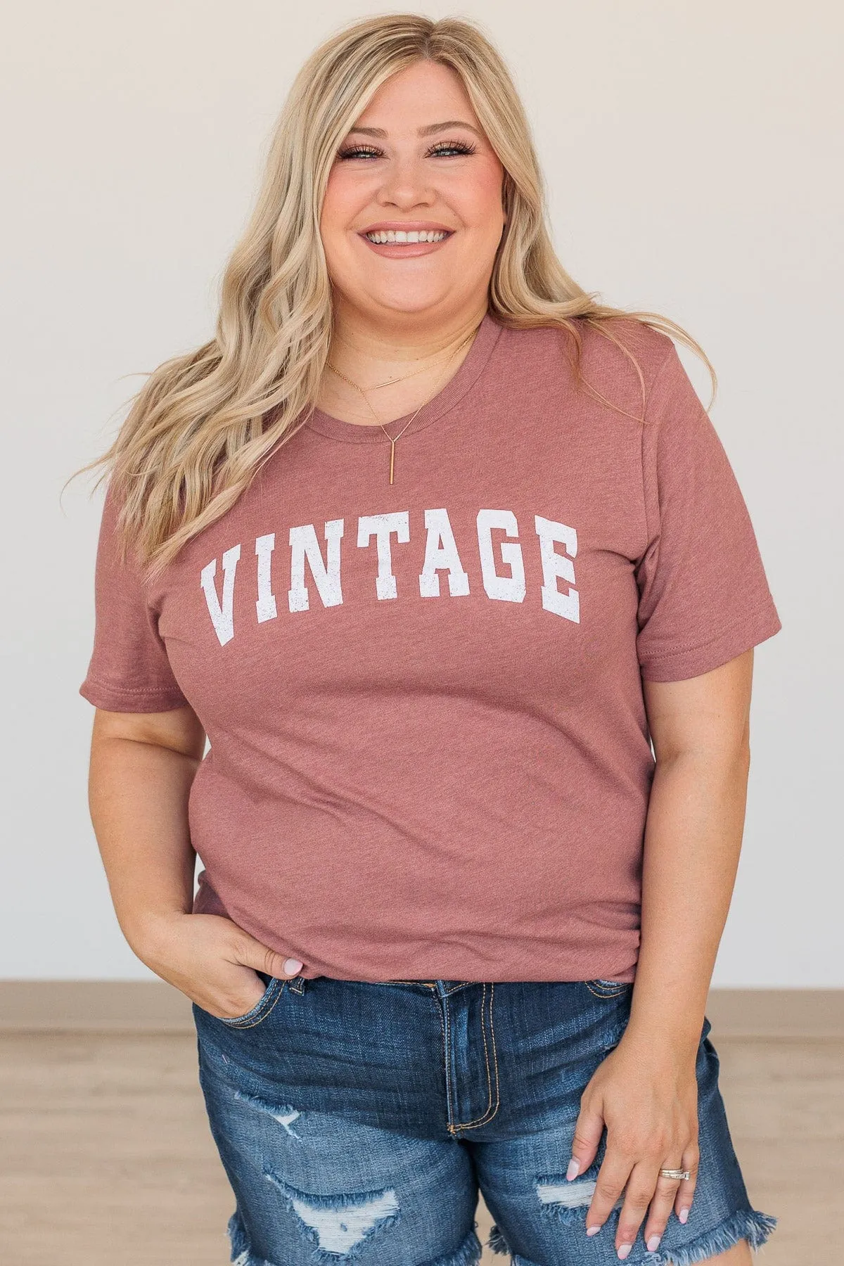 Vintage Graphic Tee- Mauve