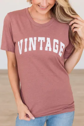 Vintage Graphic Tee- Mauve