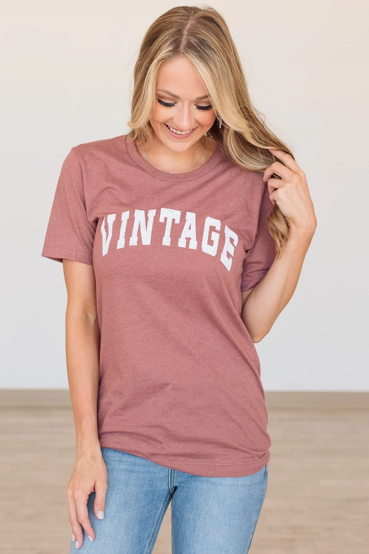 Vintage Graphic Tee- Mauve