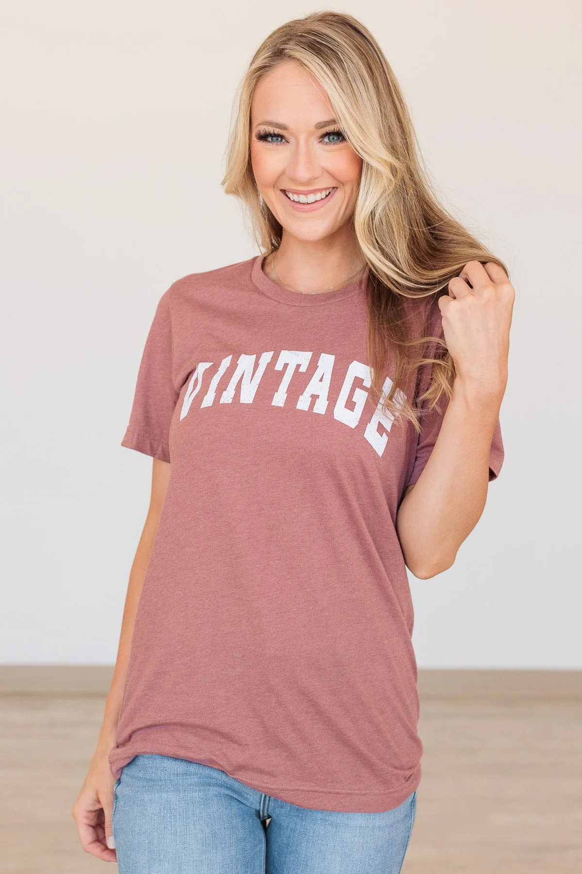 Vintage Graphic Tee- Mauve