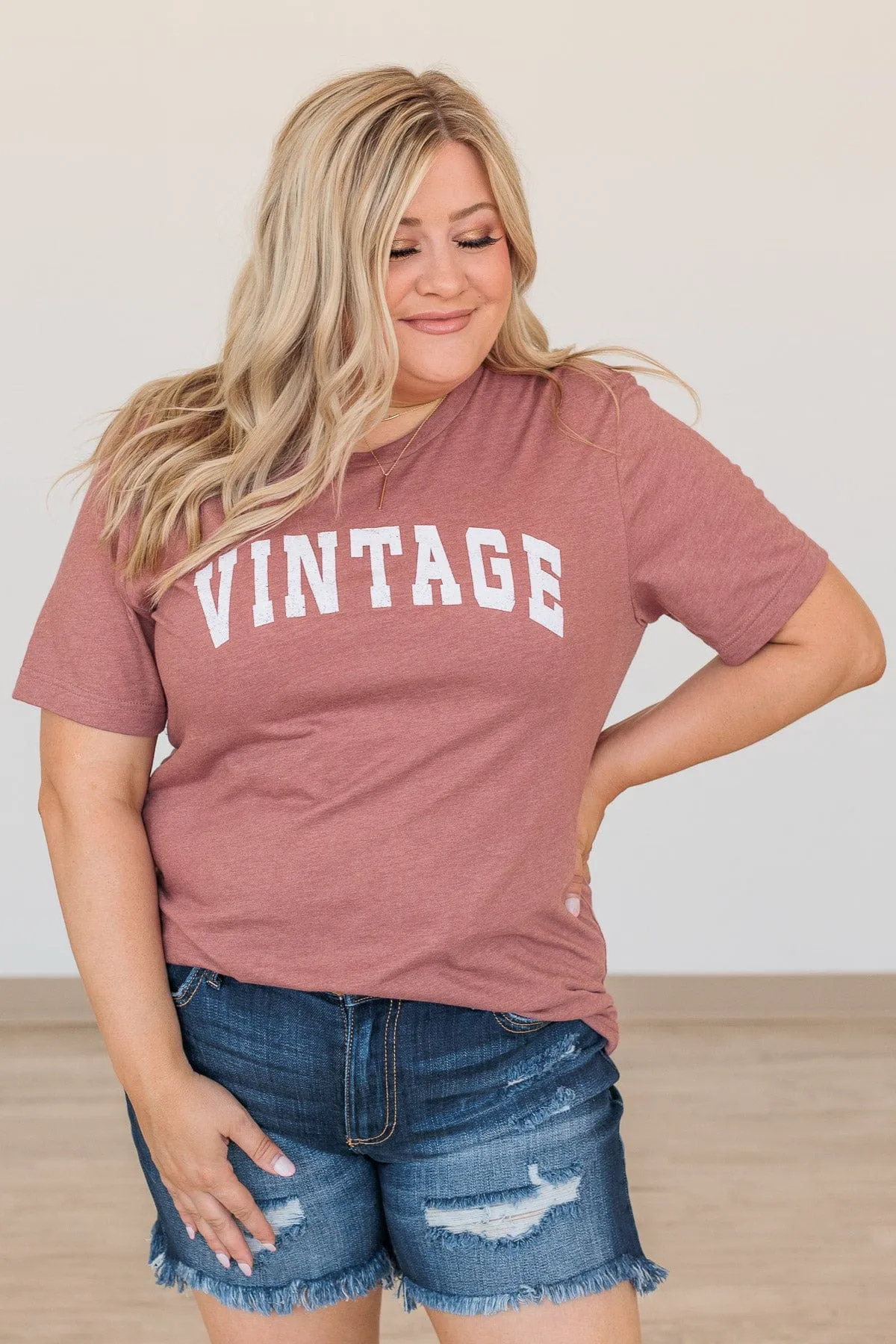 Vintage Graphic Tee- Mauve