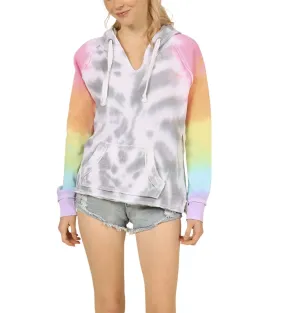 Vintage Havana/Ocean Driven Firework Tie Dye Burnout Hoodie OD9313