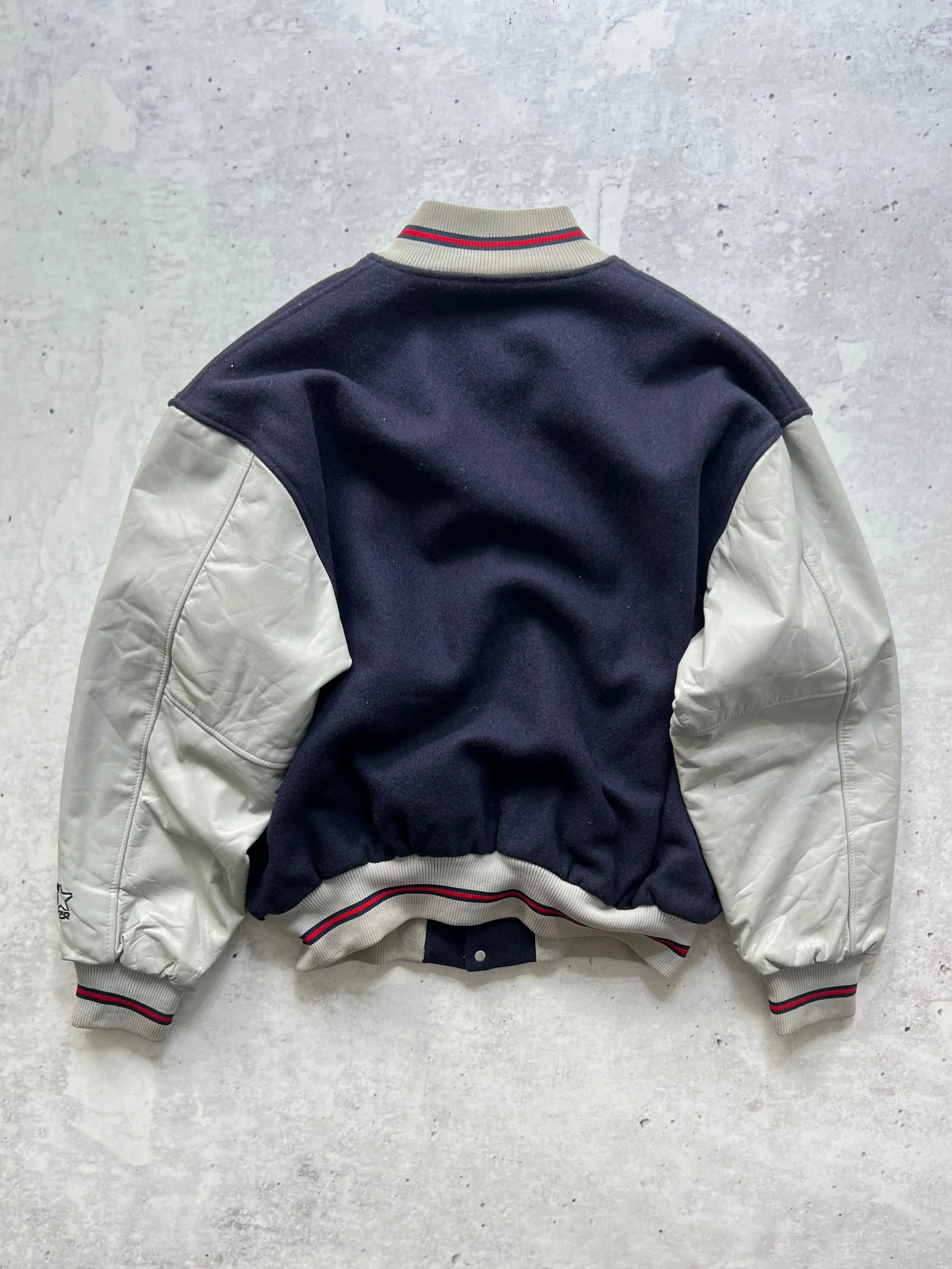 Vintage Indians Wool / Leather Varsity Jacket (L)