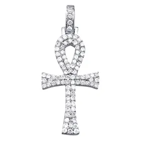 White Gold Diamond Ankh Pendant