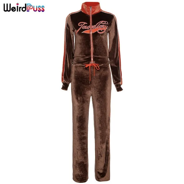 Women Tracksuit with Letter Print