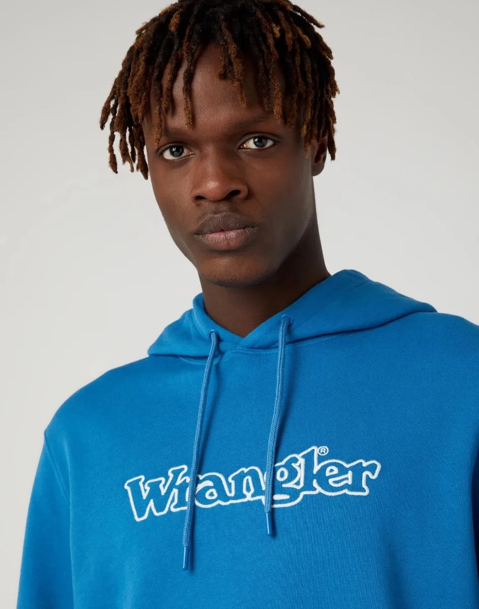 Wrangler Graphic Logo Hooded Sweatshirts Deep Water