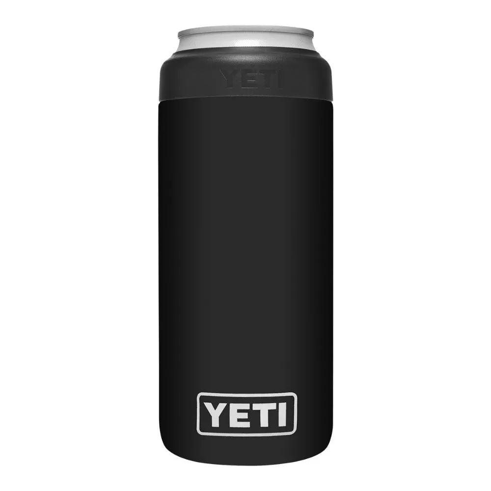 YETI RAMBLER COLSTER SLIM CAN - BLACK